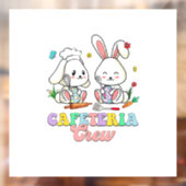Pasen Dag Cafetaria Bemanning Lunch Dame School Ca Raamsticker (Vel 2)