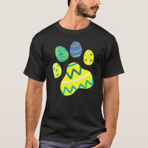 Pasen Dag Hond Kat Poot Paaseieren Hond Kat Huisdi T-shirt