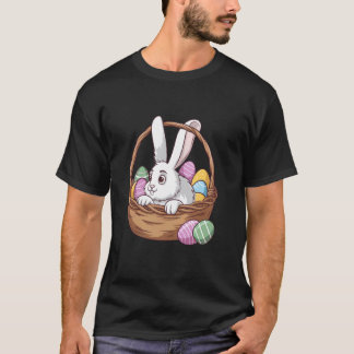 Pasen Dag Schattig Konijn Mand Jagen Chocolade Ei T-shirt