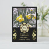 Pasen Dinner Trinity Knoop W Foto & Monogram Kaart (Staand voorkant)