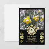 Pasen Dinner Trinity Knoop W Foto & Monogram Kaart (Voorkant / Achterkant)