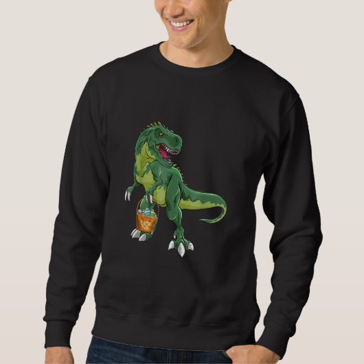 Pasen Dino Bunny Egg Hunt Dinosaur Trex Rabbi Trui (Voorkant)