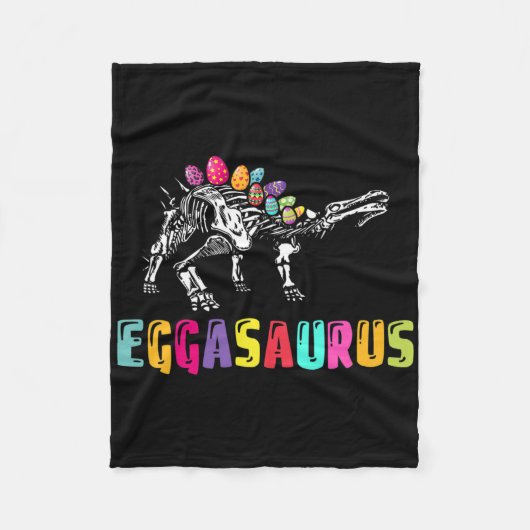 Pasen Dino - Eggasaurus Stegosaurus Ei Dinos Fleece Deken (Voorkant)