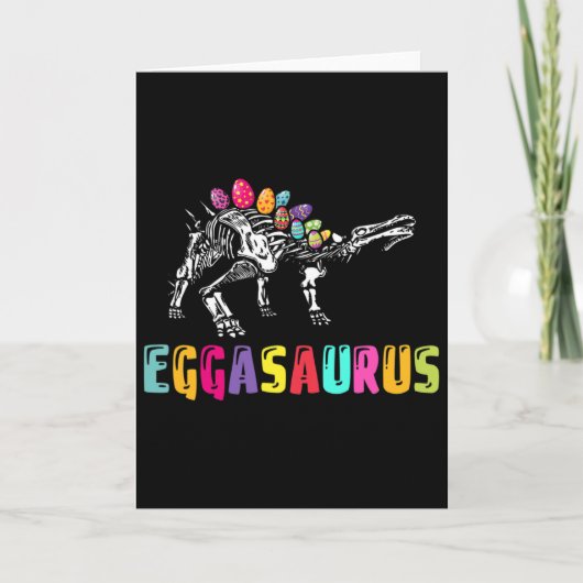 Pasen Dino - Eggasaurus Stegosaurus Ei Dinos Kaart (Voorkant)
