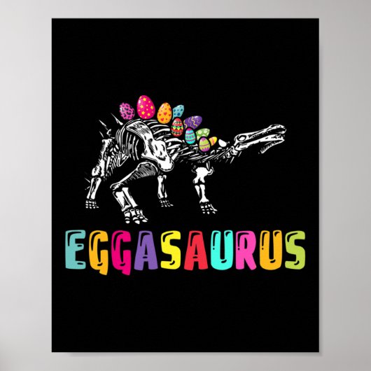 Pasen Dino - Eggasaurus Stegosaurus Ei Dinos Poster (Voorkant)