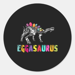 Pasen Dino - Eggasaurus Stegosaurus Ei Dinos Ronde Sticker