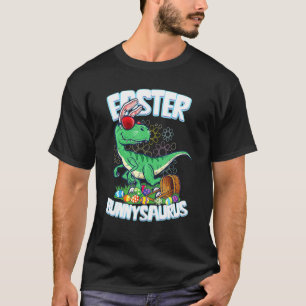 Pasen Dinosaur Bunny Egg Hunt Kinder boys Velocira T-shirt