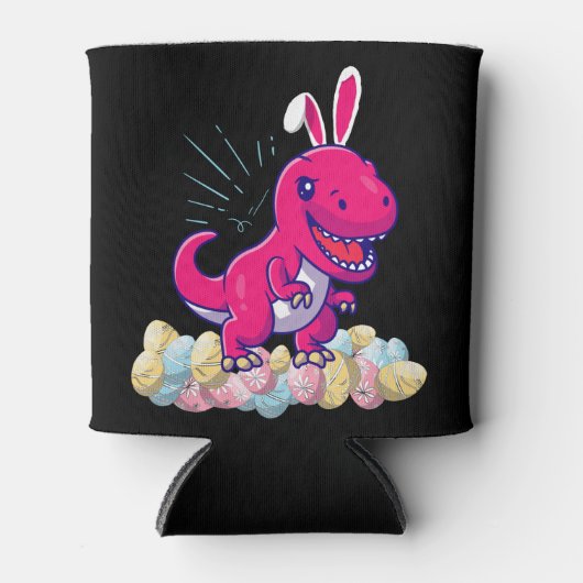 Pasen Dinosaur T rex Boys Girls Kinder Gift Blikjeskoeler (Voorkant)