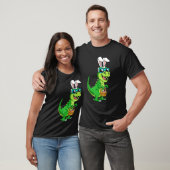 Pasen Dinosaurus Bunny Rex Rawr Ei Mand Happy EA T-shirt (Unisex)