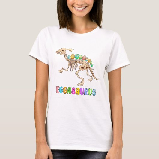 Pasen Dinosaurus Grappige Eggasaurus Crewneck T-shirt (Voorkant)