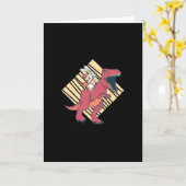 Pasen Dinosaurus Kaart (Gele Bloem)