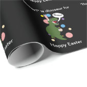 Pasen Dinosaurus Roar Bunny Konijn Personaliseren Cadeaupapier (Rol Hoek)