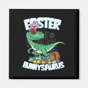 Pasen dinosaurus shirt konijn eieren jacht kindere magneet