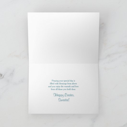 Pasen - Dochter - Harten en Rozen Feestdagen Kaart (Binnen)