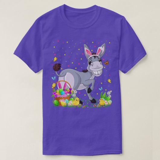 Pasen Donkey Bunny Egg Hunting Donkey Easter Sund T-shirt (Design voorkant)