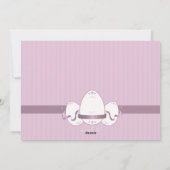 Pasen Drie Roze Foto Geboorte Aankondiging (Achterkant)