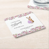 Pasen Drinken Baby Shower Kartonnen Onderzetters (Schuin)
