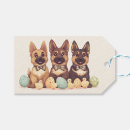 Pasen Duitse Herdershonden Cadeaulabel