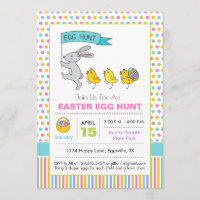 Pasen Easter Egg Hunt Uitnodiging Bunny Parade