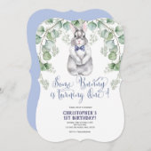 Pasen, een konijntje is Eén, 1e verjaardag Kaart (Voorkant / Achterkant)