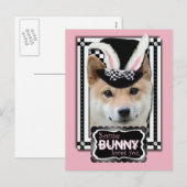 Pasen - Één of ander Konijntje houdt van u - Shiba Feestdagenkaart (Voorkant / Achterkant)