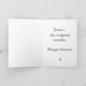 Pasen… een tijd voor zombies. feestdagen kaart (Binnen)