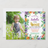 Pasen eerste verjaardagsfeest foto uitnodiging (Voorkant)