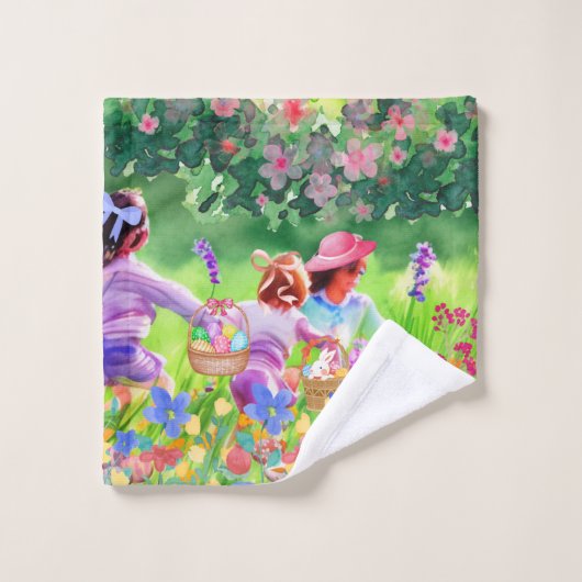 Pasen Egg Hunt Bad Handdoek (Wasdoekje)