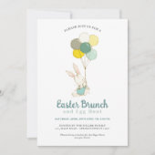 Pasen Egg Hunt & Brunch met Bunny Feestdagenkaart (Voorkant)