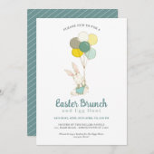 Pasen Egg Hunt & Brunch met Bunny Feestdagenkaart (Voorkant / Achterkant)