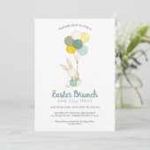 Pasen Egg Hunt & Brunch met Bunny Feestdagenkaart (Staand voorkant)