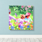 Pasen Egg Hunt Canvas Afdruk (Insitu (Houten vloer))