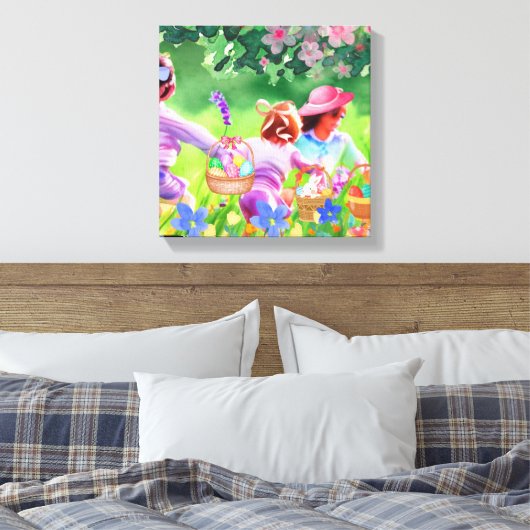 Pasen Egg Hunt Canvas Afdruk (Insitu (Slaapkamer))
