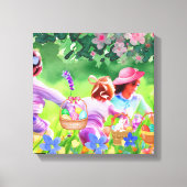 Pasen Egg Hunt Canvas Afdruk (Voorkant)