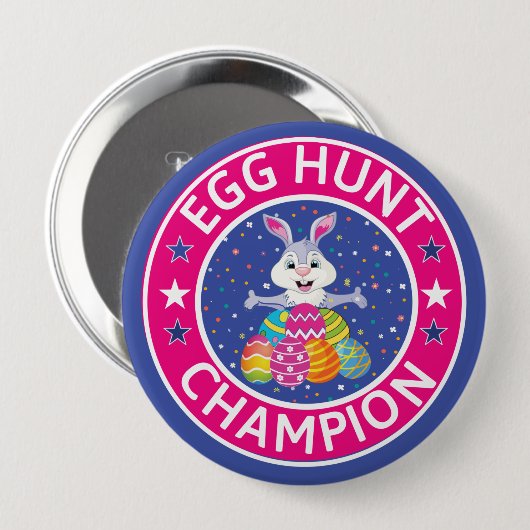 Pasen Egg Hunt Champion Ronde Button 4,0 Cm (Voorkant /achterkant)