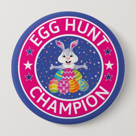 Pasen Egg Hunt Champion Ronde Button 4,0 Cm (Voorkant)