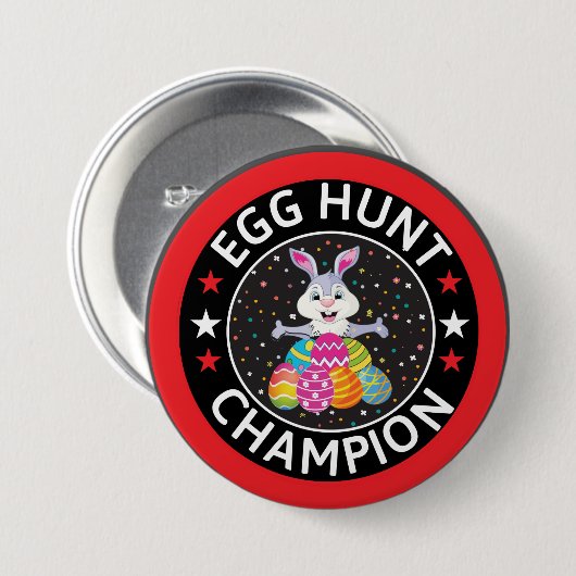 Pasen Egg Hunt Champion Ronde Button 7,6 Cm (Voorkant /achterkant)