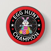 Pasen Egg Hunt Champion Ronde Button 7,6 Cm (Voorkant)