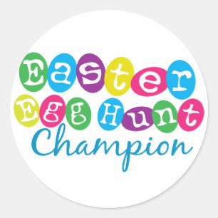 Pasen Egg Hunt Champion Ronde Sticker