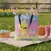 Pasen Egg Hunt Chick Kind Gepersonaliseerd Tote Bag
