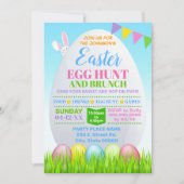 Pasen Egg Hunt Easter Brunch Kaart (Voorkant)