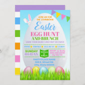 Pasen Egg Hunt Easter Brunch Kaart (Voorkant / Achterkant)