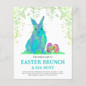 Pasen Egg Hunt en Brunch Blue Bunny (Voorkant)
