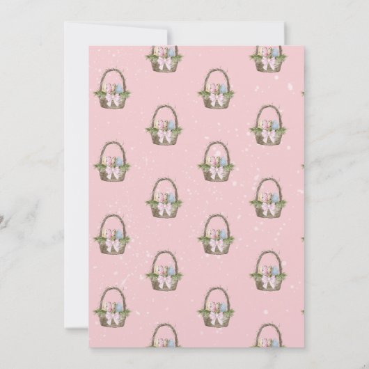 Pasen Egg Hunt en Brunch Uitnodiging (Achterkant)