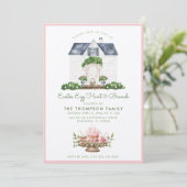 Pasen Egg Hunt en Brunch Uitnodiging (Staand voorkant)