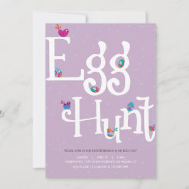 Pasen Egg Hunt en Potluck Invitation Kaart