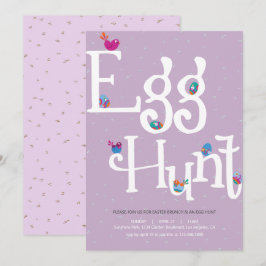 Pasen Egg Hunt en Potluck Invitation Kaart