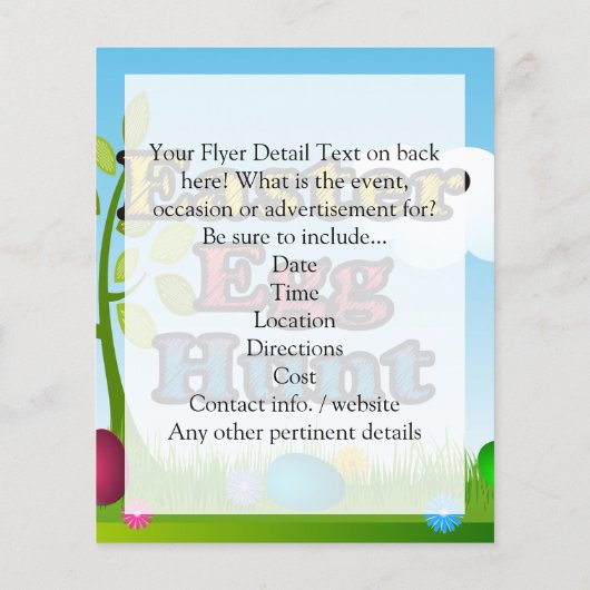Pasen Egg Hunt Flyer (Achterkant)