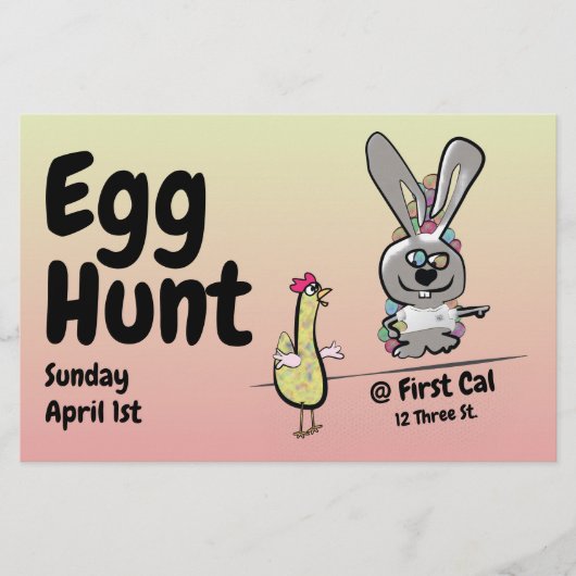 Pasen Egg Hunt Flyer (Voorkant)