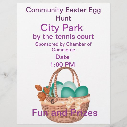 Pasen Egg Hunt Flyer (Voorkant)